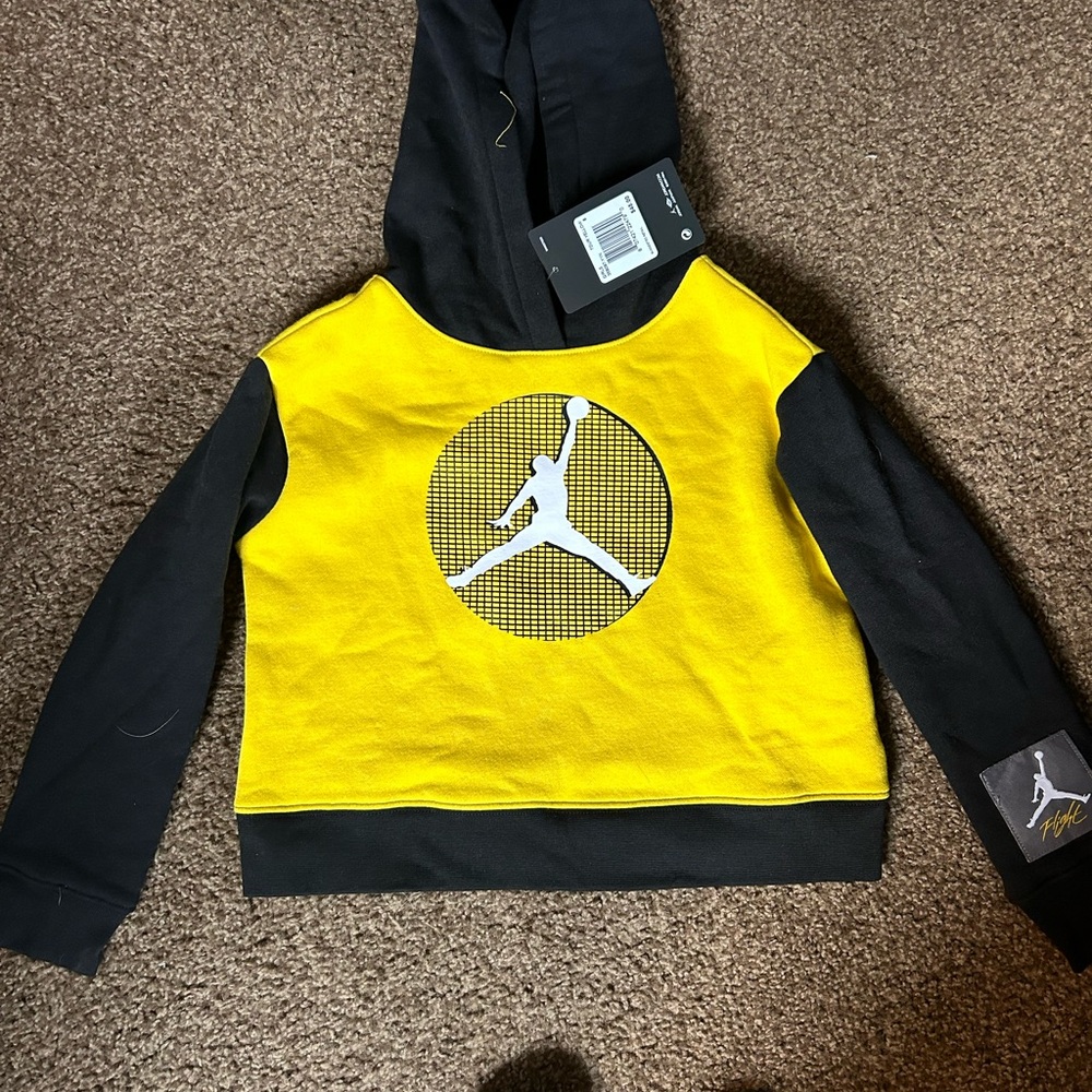 Jordan Kids Hoodie in Yellow and Black